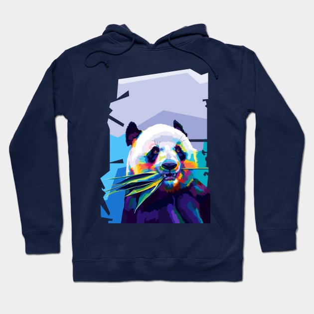 Panda Wpap Art Hoodie by SiksisArt